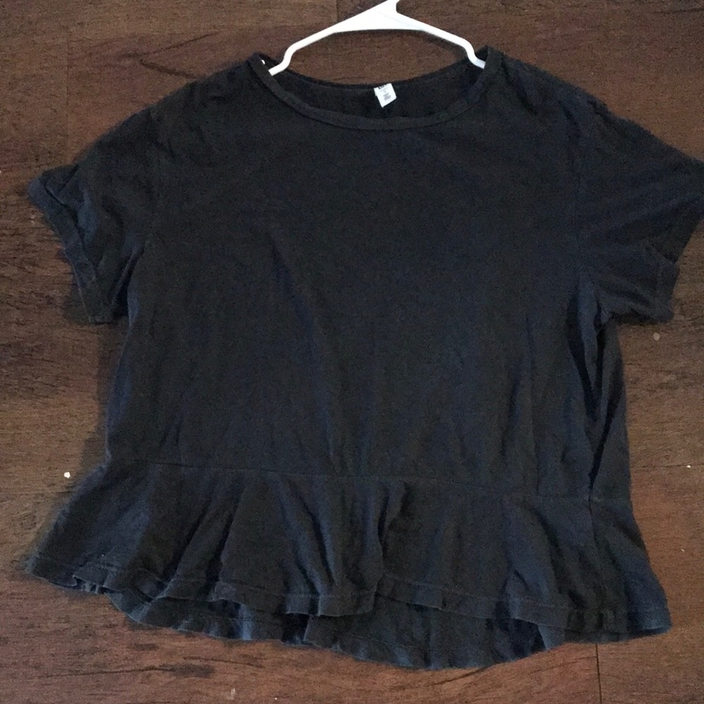 BP Gray Peplum Top